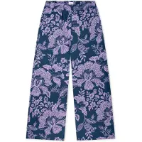 Schiesser Pantalon de pyjama ' Mix & Relax ' bleu foncé / violet / lilas