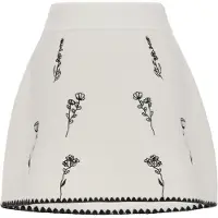 Mymo Jupe noir / blanc cassé