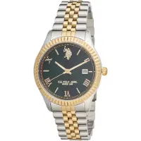 U.S. POLO ASSN. Montre à affichage analogique 'Brandon Steel' jaune d'or
