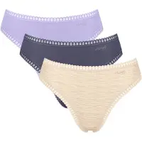 Sloggi Slip beige / bleu foncé / violet