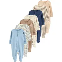 Next Pyjama beige / bleu marine / bleu clair / cappuccino / noisette