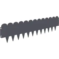 vidaXL Bordure de jardin, 10 pièces, 103 x 25 cm, acier, anthracite