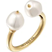 Elli PREMIUM Bague or / blanc perle