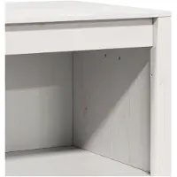 vidaXL Meuble d'extérieur de cuisine MEPPEL, 3 pièces, blanc, en bois massif de pin
