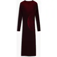 Desigual Robes en maille rouge / noir