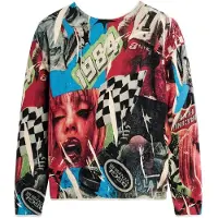 Desigual Sweat-shirt aqua / rouge / noir / blanc
