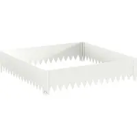 vidaXL Bordure de jardin, 100 x 100 x 20 cm, acier, blanc
