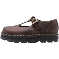 Dr. Martens Ballerines à lanières 'ZebZag' brun foncé