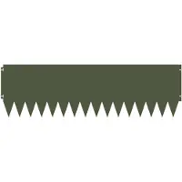 vidaXL Bordure de jardin, 20 pièces, 103 x 30 cm, acier, vert olive