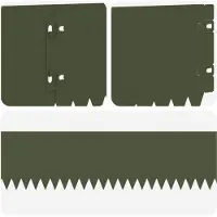 vidaXL Bordure de jardin, 20 pièces, 103 x 15 cm, acier, vert olive