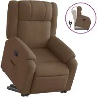 vidaXL Fauteuil relax avec releveur Marron Tissu