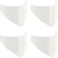 vidaXL Bordure de jardin, lot de 4, 100 x 45 cm, acier, blanc