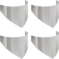 vidaXL Bordure de jardin, lot de 4, 100 x 45 cm, acier, argenté