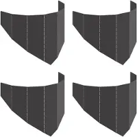 vidaXL Bordure de jardin, lot de 4, 100 x 45 cm, acier, noir