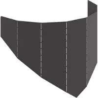 vidaXL Bordure de jardin, 100 x 45 cm, acier, noir