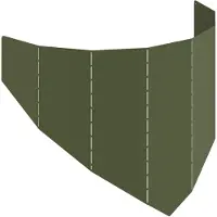 vidaXL Bordure de jardin, 100 x 45 cm, acier, vert olive