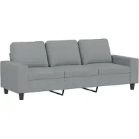 Super Merchant Canapé à 3 places Gris clair 180 cm Tissu
