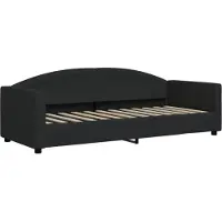 vidaXL Lit de jour noir 80x200 cm Tissu