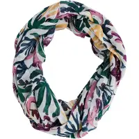 Seasalt Cornwall Écharpe tube 'Wilcove' jaune / vert foncé / rose / blanc cassé