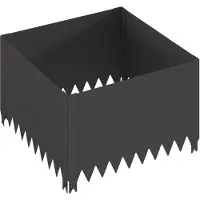 vidaXL Bordure de jardin, 60 x 60 x 35 cm, acier, noir
