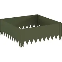 vidaXL Bordure de jardin, 60 x 60 x 20 cm, acier, vert olive