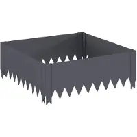 vidaXL Bordure de jardin, 60 x 60 x 20 cm, acier, anthracite