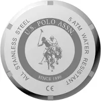 U.S. POLO ASSN. Montre à affichage analogique 'Aiden' blanc