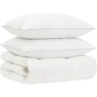 vidaXL Ensemble de couettes en duvet de canard , 90% duvet, modèle FULDA, 3 pièces, 135 x 220 cm, pour l'hiver