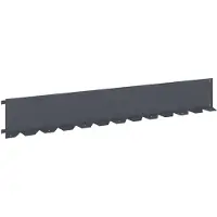 vidaXL Bordure de jardin, 20 pièces, 102 x 15 x 4 cm, acier, anthracite
