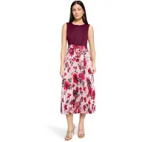 Vera Mont Robe de cocktail chocolat / rouge / bourgogne / blanc