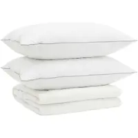 vidaXL Ensemble de couettes en duvet de canard , 90% duvet, modèle FULDA, 3 pièces, 200 x 220 cm, pour l'été