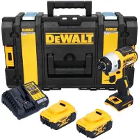 DeWalt Visseuse à chocs sans fil DCF 887 P2 18 V 205 Nm 1/4" sans balais + 2 batteries 5,0 Ah + chargeur + mallette Tough Box