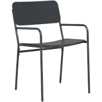 vidaXL : 2 chaises de jardin, anthracite, en acier