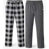 PANTONECLO Pyjama long 'Men’s Night Wear Long Pajama- 2 PCS' noir