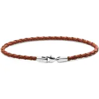 Daniel Wellington - Braided brown leather bracelet St Mawes Daniel DW0040174 - Length: 17.5 cm, (17.50 cm, Cuir)