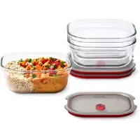Black & Blum Box Glas M 3er Set, Boîte de conservation, Transparent