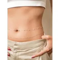 Hey Happiness Chaîne 'Layered Starburst and Pearl Belly' argent