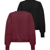ONLY Sweat-shirt 'ONLBrooke' rouge rubis / noir
