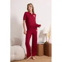Trendyol Pyjama rose / bourgogne
