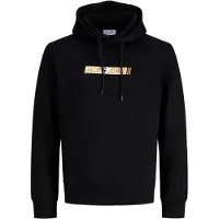 Jack & Jones Sweat-shirt 'JJMUNK' orange / noir / blanc