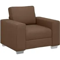 vidaXL Fauteuil de salon marron 100 cm en tissu