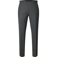 Selected Pantalon à plis 'SLH-THEO' gris foncé