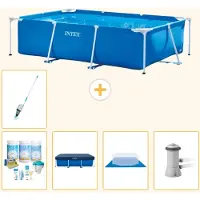 Intex Piscine rectangulaire hors sol - 300x200x75 cm - Composée de 6 pièces - Modèle S21125