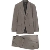 BOSS Costume Slim en laine vierge italienne à motif