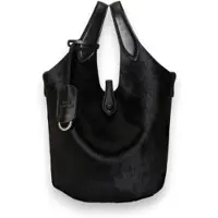 Ralph Lauren pour femme. 428P23822001 Sac tote Polo Play en poil de veau noir (OSFA), Casuel, Cuir