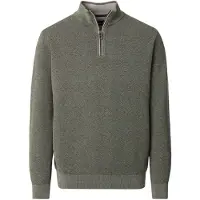Casamoda Halfzip Pull Structure Vert chiné