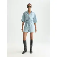 Scotch & Soda Ufn01453f Short Sleeve Romper Bleu M Femme