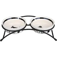 Trixie Set Gamelles en céramique/métal 2 x 0.25 l / 13 cm