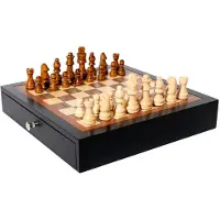 Aquamarine Chess&checkers Heritage Edition Board Game Doré Enfants