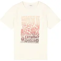 Garcia T-shirt beige / chocolat / rose clair / blanc cassé